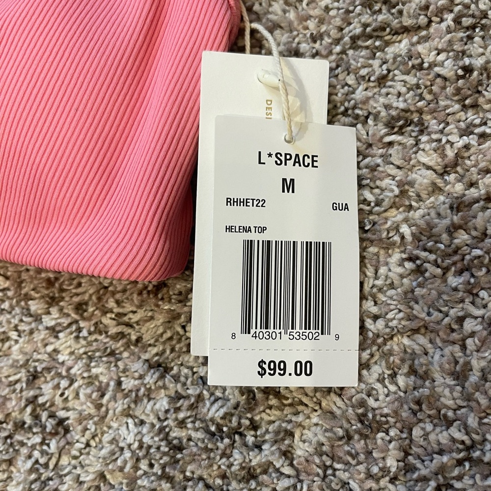 L*Space Helena Ribbed Bikini Top Size Medium - Picture 3 of 4